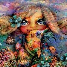 Схема вышивки «Девочка»