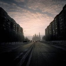 Схема вышивки «Улица»