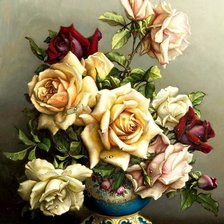 Схема вышивки «Букет роз»