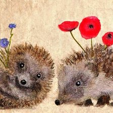 Схема вышивки «Ёжики»