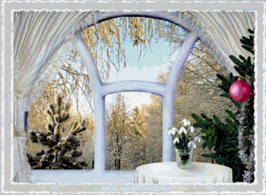 №328421 - весна, пейзаж, цветы, натюрморт, букет, окно - предпросмотр