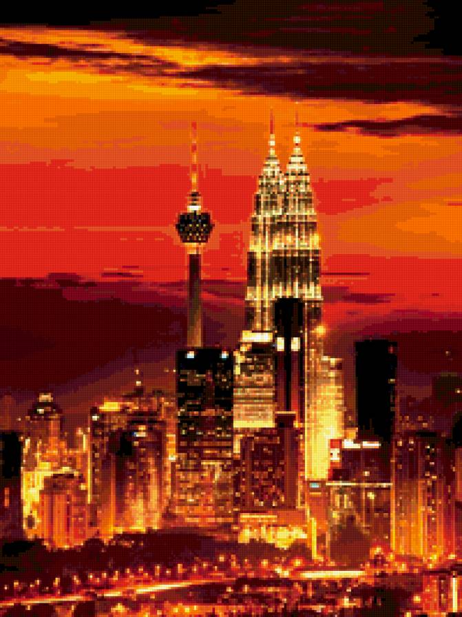 Великолепный город!!! - город, закат - предпросмотр