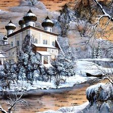 Схема вышивки «Зимний пейзаж»