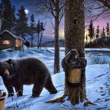 Схема вышивки «Бурый мишка»