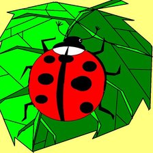 Схема вышивки «божья коровка»