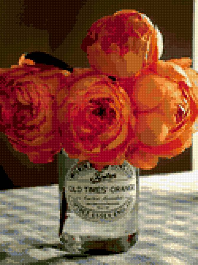 пионы - натюрморт, букет, цветы - предпросмотр