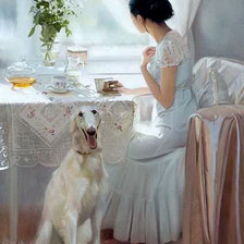 Схема вышивки «Девушка»