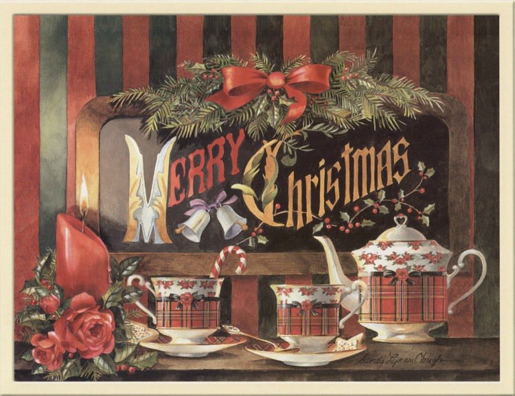 Рождественское чаепитие - рождество - оригинал