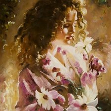 Схема вышивки «девушка»