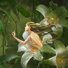 Схема вышивки «Дюймовочка»