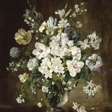 Схема вышивки «Белые цветы»