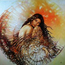 Схема вышивки «девушка»