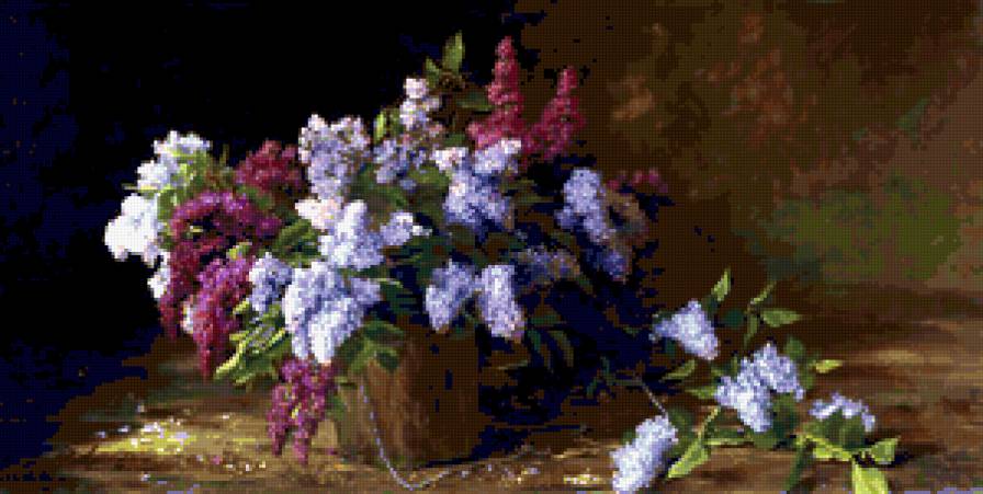 сирень - цветы, натюрморт, сирень, весна, букет - предпросмотр