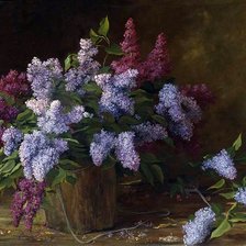 Схема вышивки «сирень»