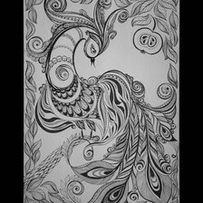 Схема вышивки «Сказочная птица»