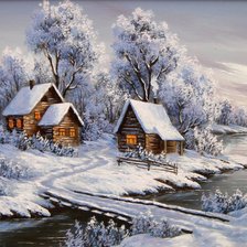 Домики у речки