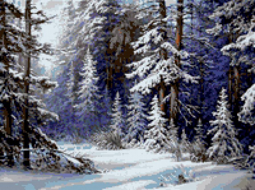 Зимний лес - зима, лес, снег - предпросмотр