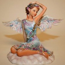 Схема вышивки «Ангел на облаке»