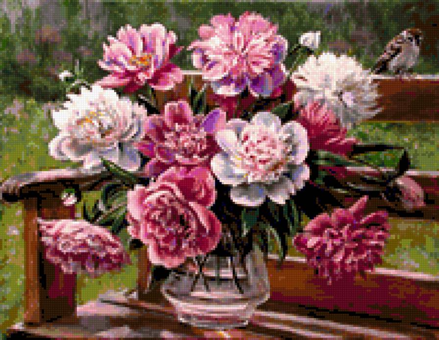 Букет пионов - цветы, букет, пионы - предпросмотр