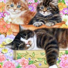 Схема вышивки «мама спит и я молчу»