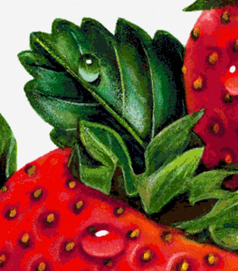 Клубничная подушка - ягодки, клубника, подушка, ягоды, листики, подушки - предпросмотр