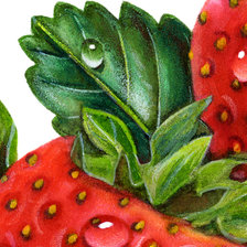 Схема вышивки «Клубничная подушка»