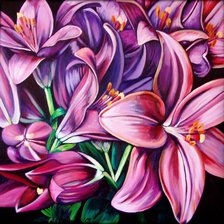 Схема вышивки «Подушка "Лилии"»