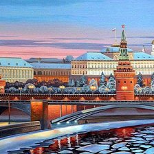 Схема вышивки «Вечерняя Москва»