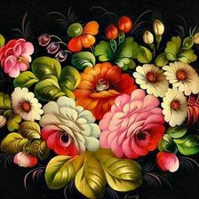 Схема вышивки «Цветочное панно»