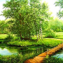 Схема вышивки «Мосточек»