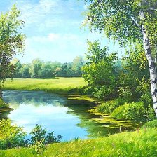 Схема вышивки «Тихая речка»