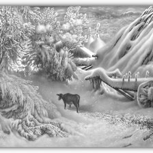 Схема вышивки «село»