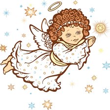 Схема вышивки «ангел»