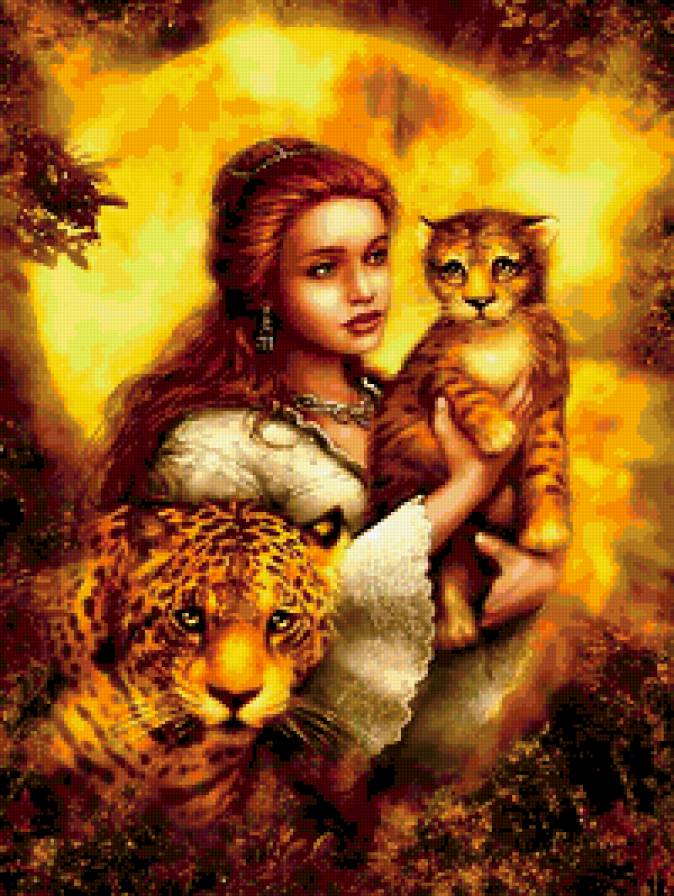 №330199 - девушка и дикие звери - предпросмотр