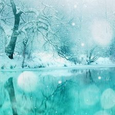 Схема вышивки «Зимний лес»