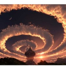 Схема вышивки «Необычные облака»