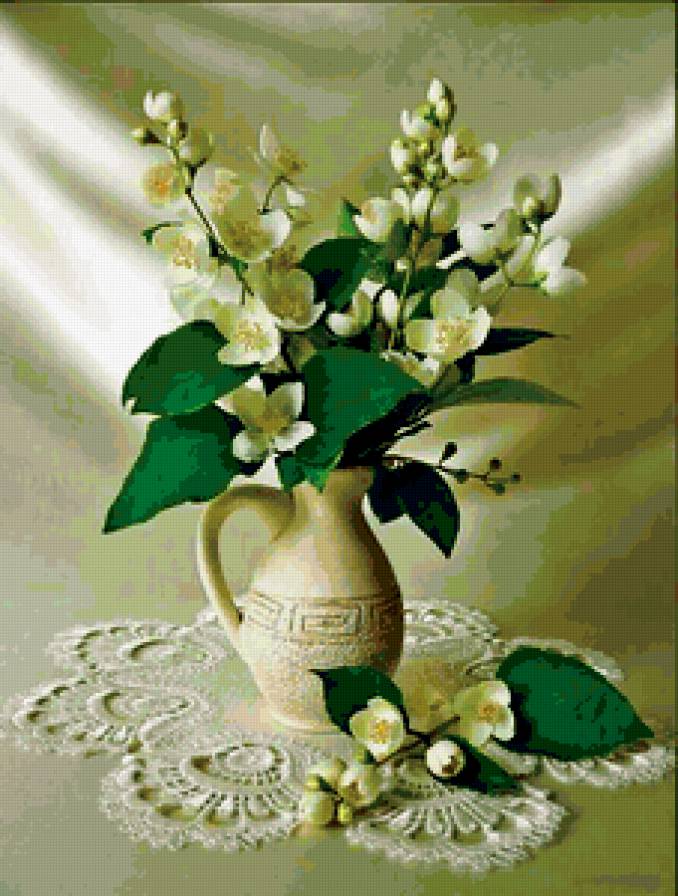 Жасмин - цветы, букет - предпросмотр