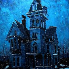 Схема вышивки «Заброшенный дом»