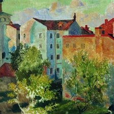 Схема вышивки «Вид из окна»