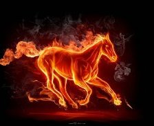 Схема вышивки «Огненная лошадь»