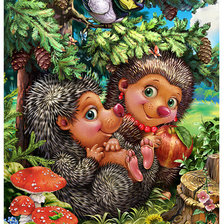 Схема вышивки «ежики»