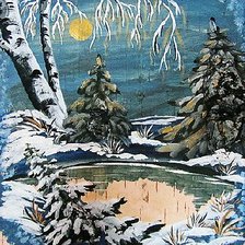 Схема вышивки «Зимний лес»