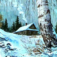 Схема вышивки «Деревушка»