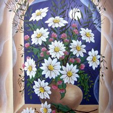 Схема вышивки «Ромашки и клевер»