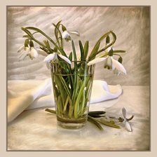 Схема вышивки «подснежники»