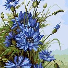 Схема вышивки «васильки»