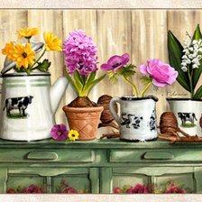 Схема вышивки «цветочный комод 1»