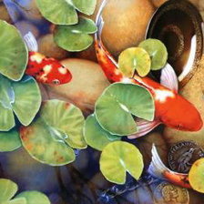 Схема вышивки «кои и время часть 1»