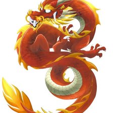 Схема вышивки «красный дракон 1»