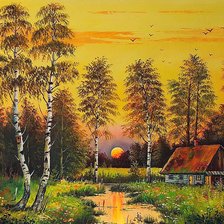 Схема вышивки «Угасающий день»